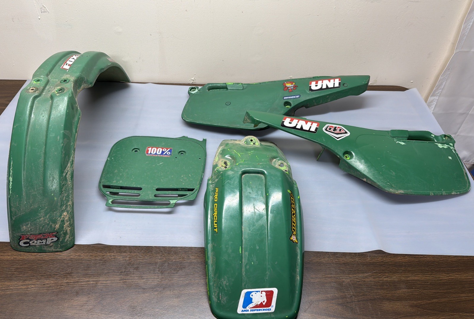 1985 84-87 KAWASAKI KDX80 KDX 80 OEM COMPLETE PLASTIC FAIRING SET
