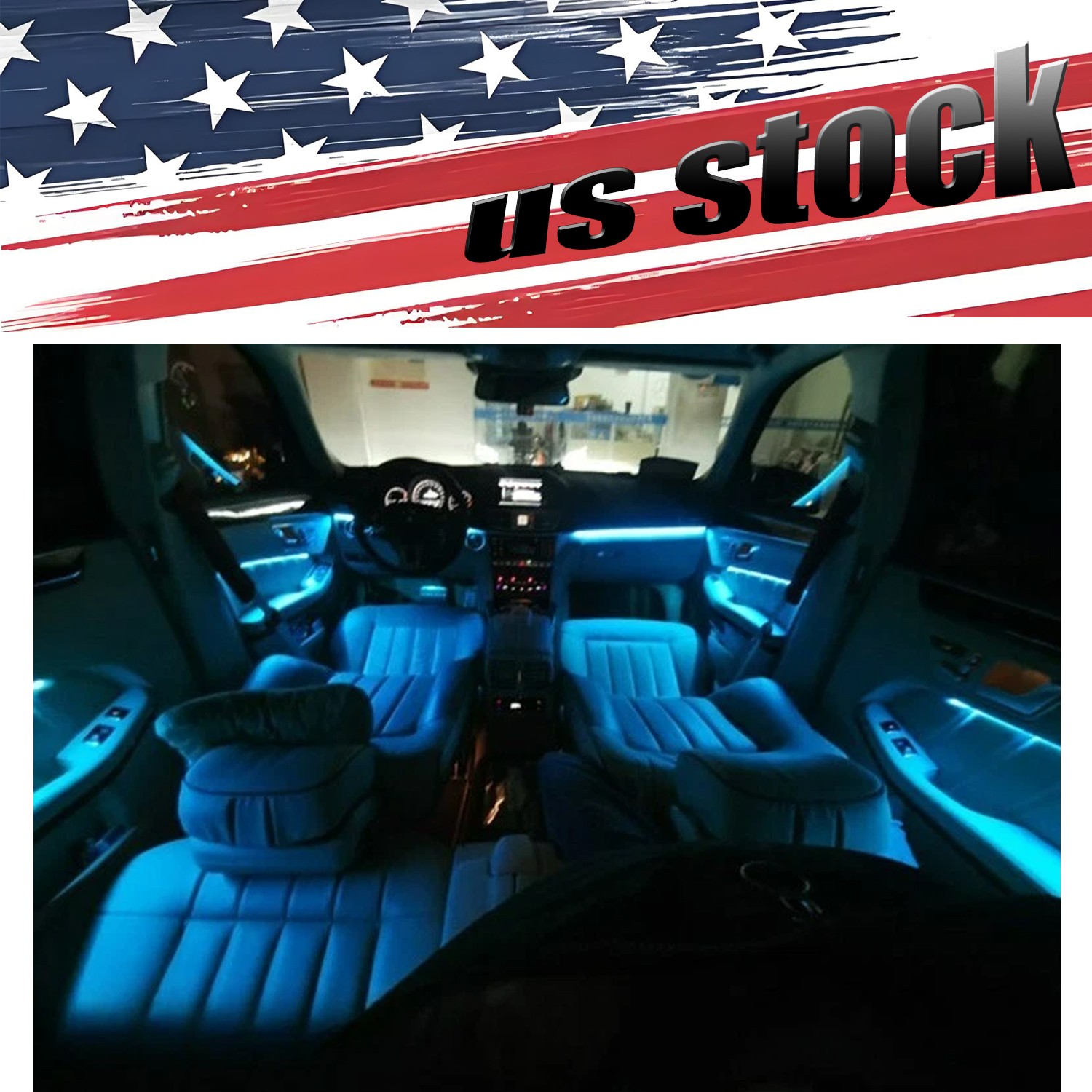 For Mercedes Benz W212 E-Class Upgrade 12 Colors Interior Ambient Light Trim