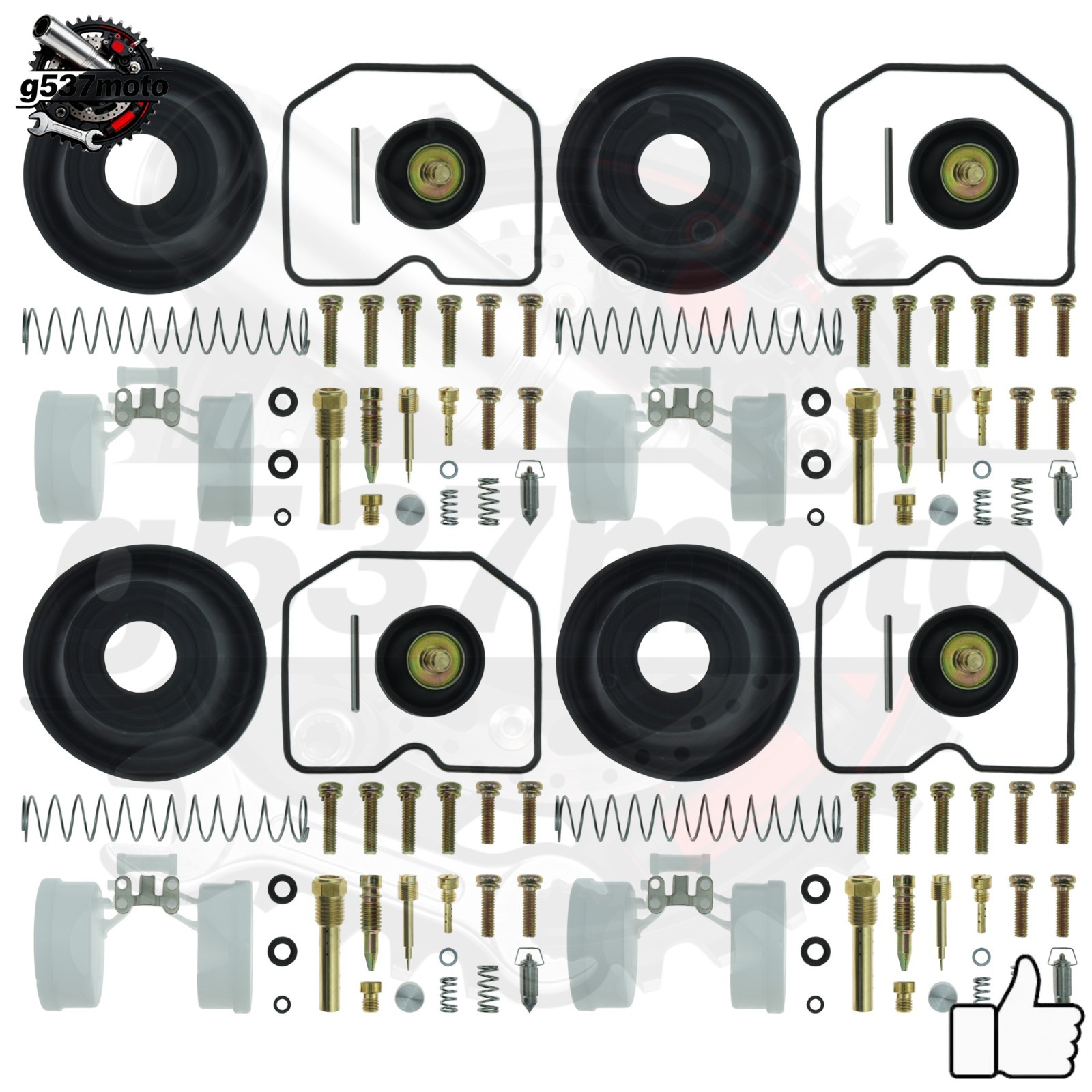 4x Carburetor Repair Kit For Kawasaki Concours ZG1000 86-06 Diaphragm Float -US