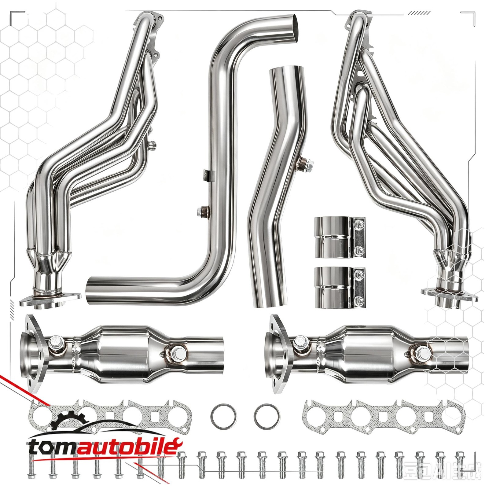Fit 99–04 Ford F150 Pickup Truck 5.4L V8 – Stainless Long Tube Headers 8-2-1