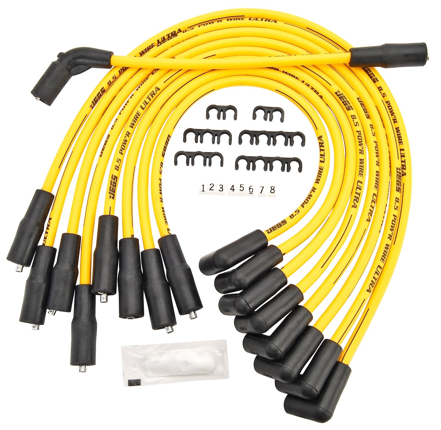 JEGS 8.5mm Yellow Ultra Pow\'r Wires 1996-2000 GM Small Block Chevy Truck Vortec
