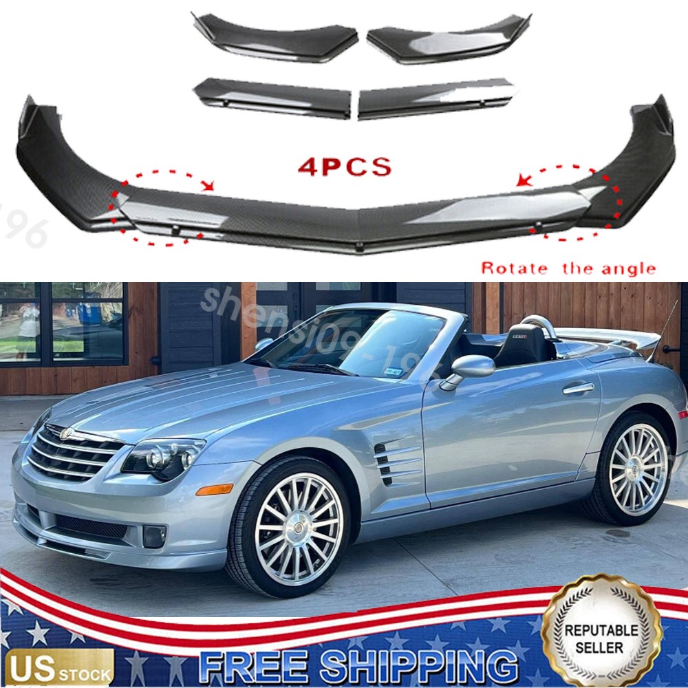 Front Bumper Lip Splitter Chin Spoiler Carbon STYLE For Chrysler Crossfire SRT-6