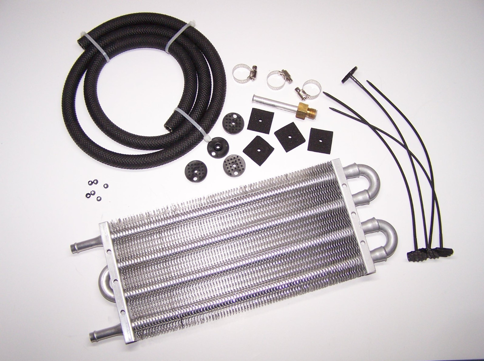Aluminum Transmission Oil Cooler + Mounting Kit 15-1/2\