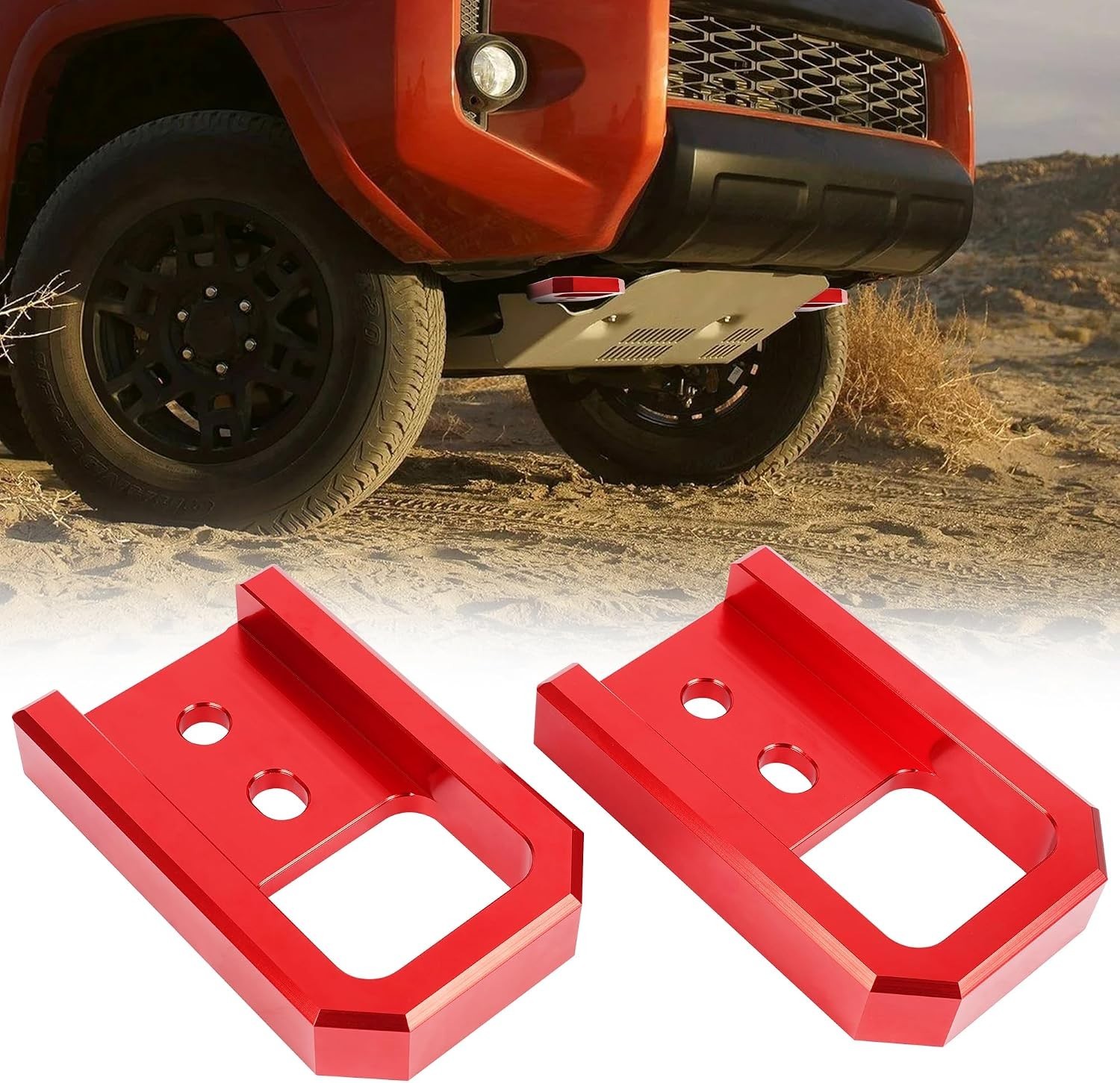 Tow Hooks for Tacoma 2024-2026/4Runner/Land Cruiser 250 Red Tow Hooks for Tacoma 2024-2026/4Runner/Land Cruiser 250 Red