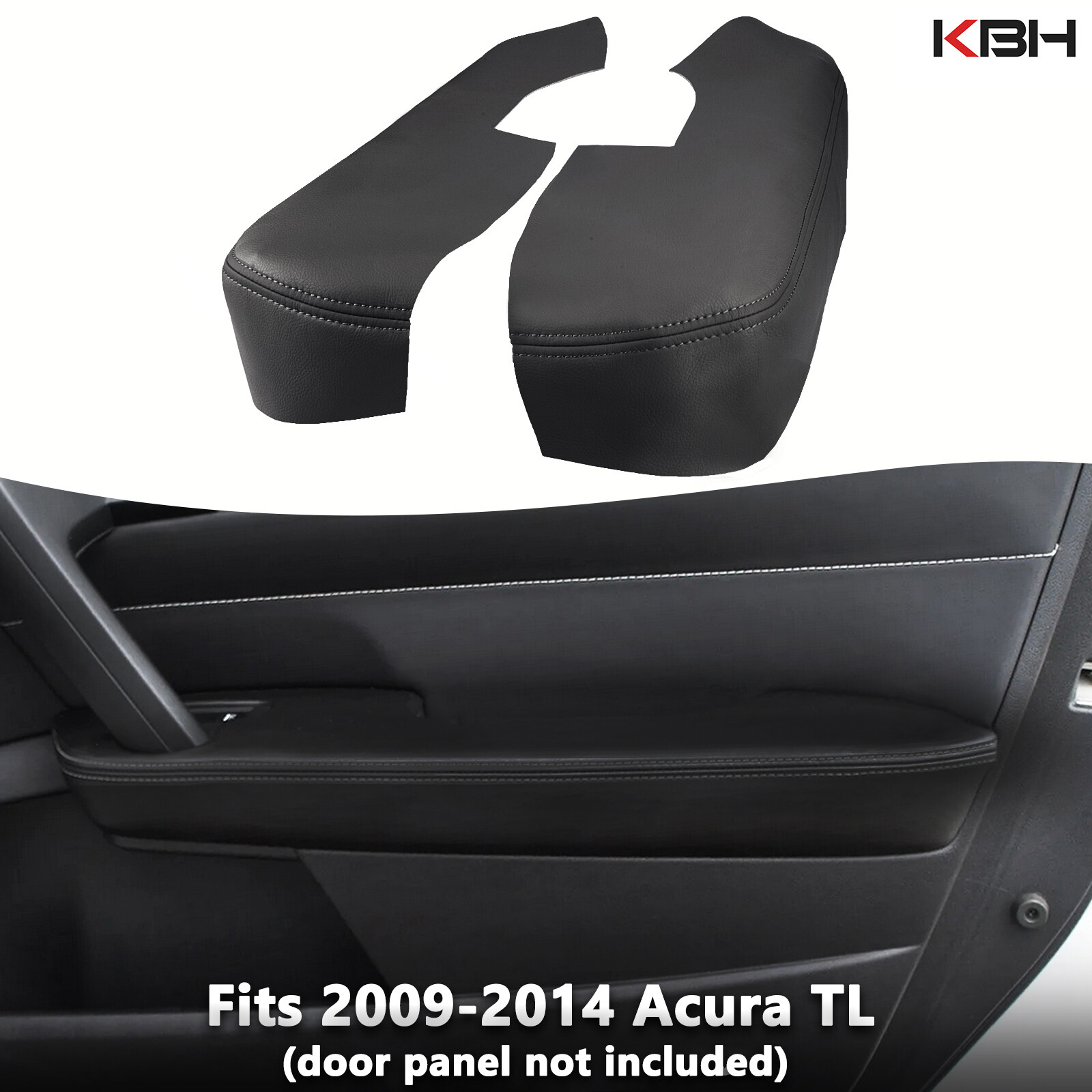Fits 2009-2014 Acura TL Leather Front Door Panel Armrest Cover Trim Black Fits 2009-2014 Acura TL Leather Front Door Panel Armrest Cover Trim Black