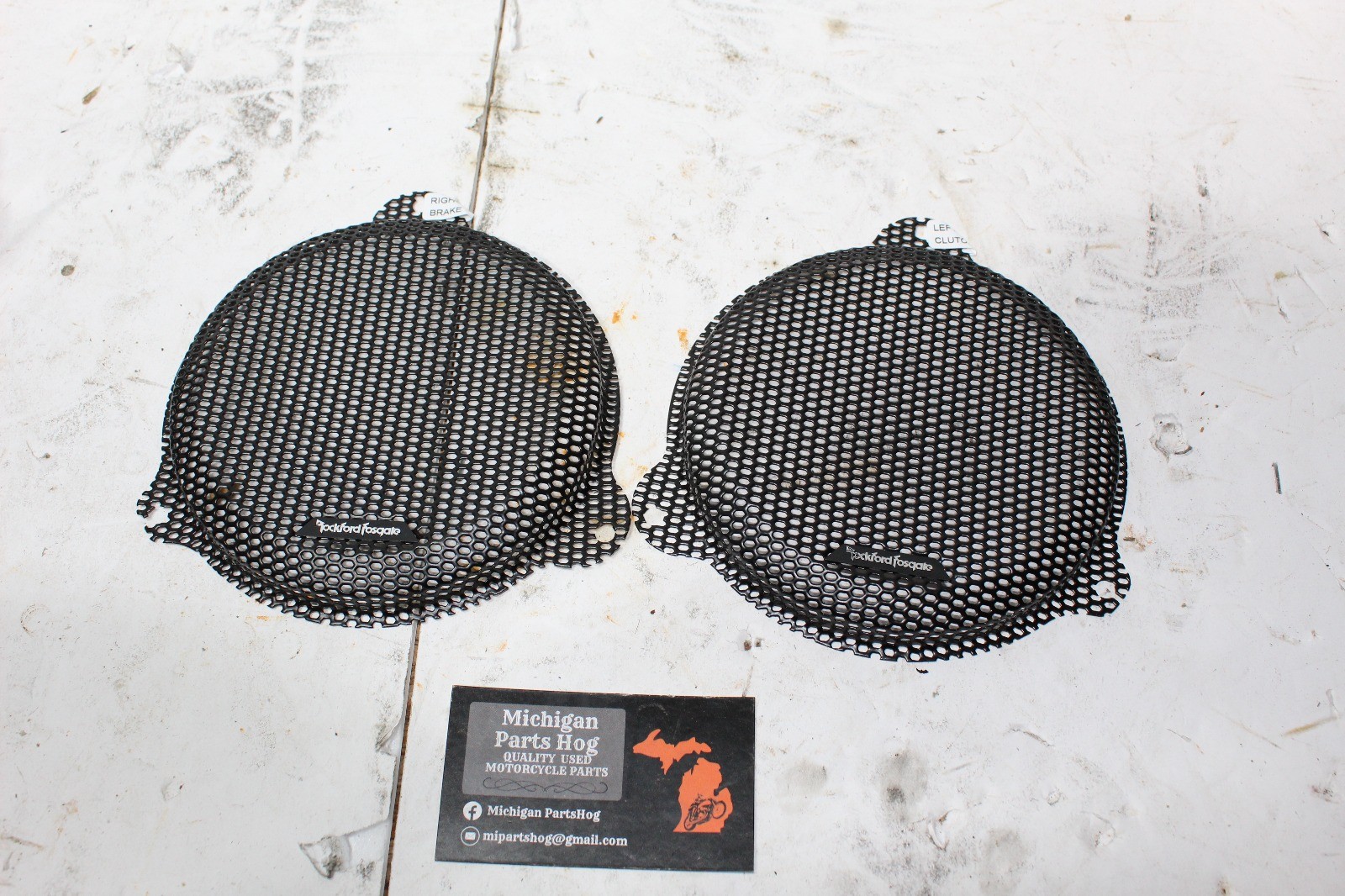 14-24 Harley Touring Rockford Fosgate New Batwing Front Speaker Grille Set Pair