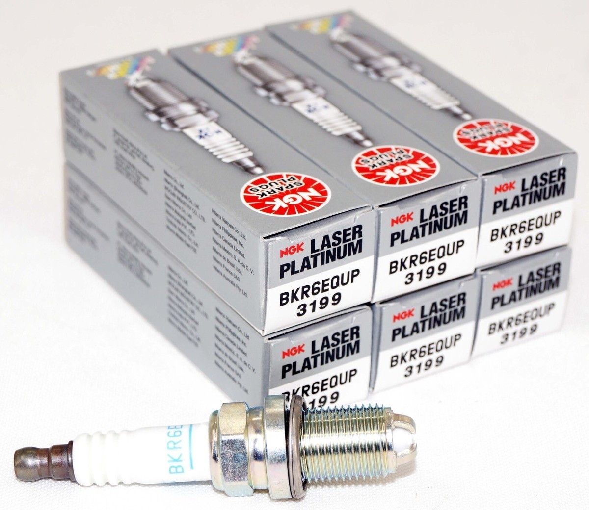 6x BKR6EQUP Double Platinum Spark Plugs 12120037607 for NGK BMW E39 E46 M54 3199 6x BKR6EQUP Double Platinum Spark Plugs 12120037607 for NGK BMW E39 E46 M54 3199