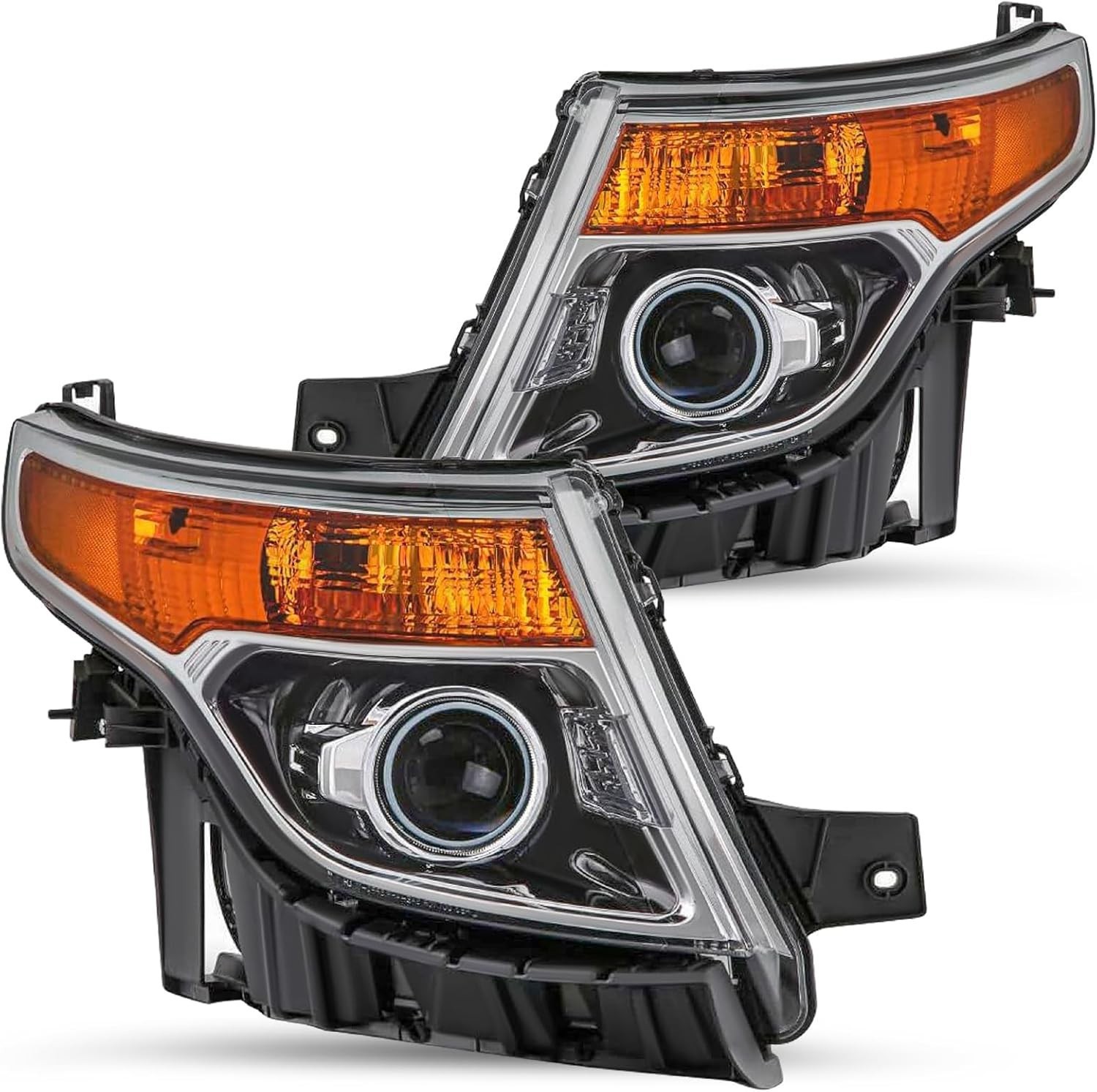Halogen Housing Projector Headlights Right & Left Side For 11-15 Ford Explorer