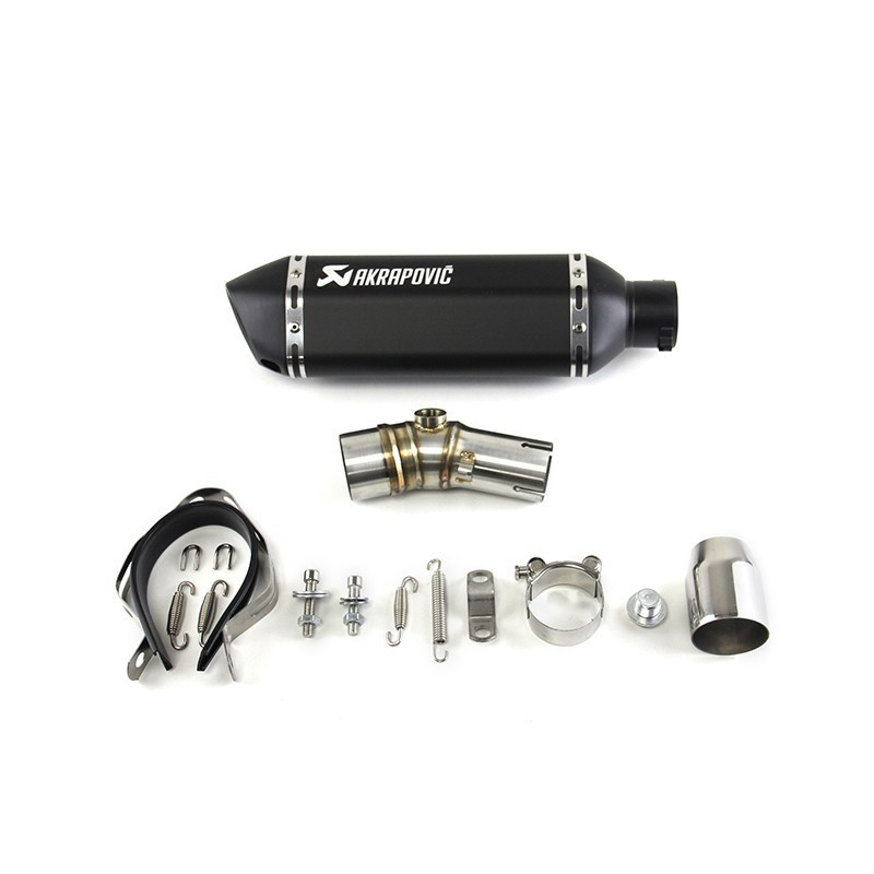Exhaust Link Pipe Slip on Black Muffler For Kawasaki Ninja 650R EX650 2006-2011