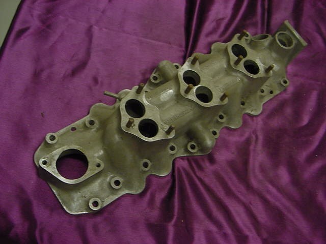 Ford Flat Head Old School Offenhauser Tri Power Aluminum Intake Manifold Ford Flat Head Old School Offenhauser Tri Power Aluminum Intake Manifold