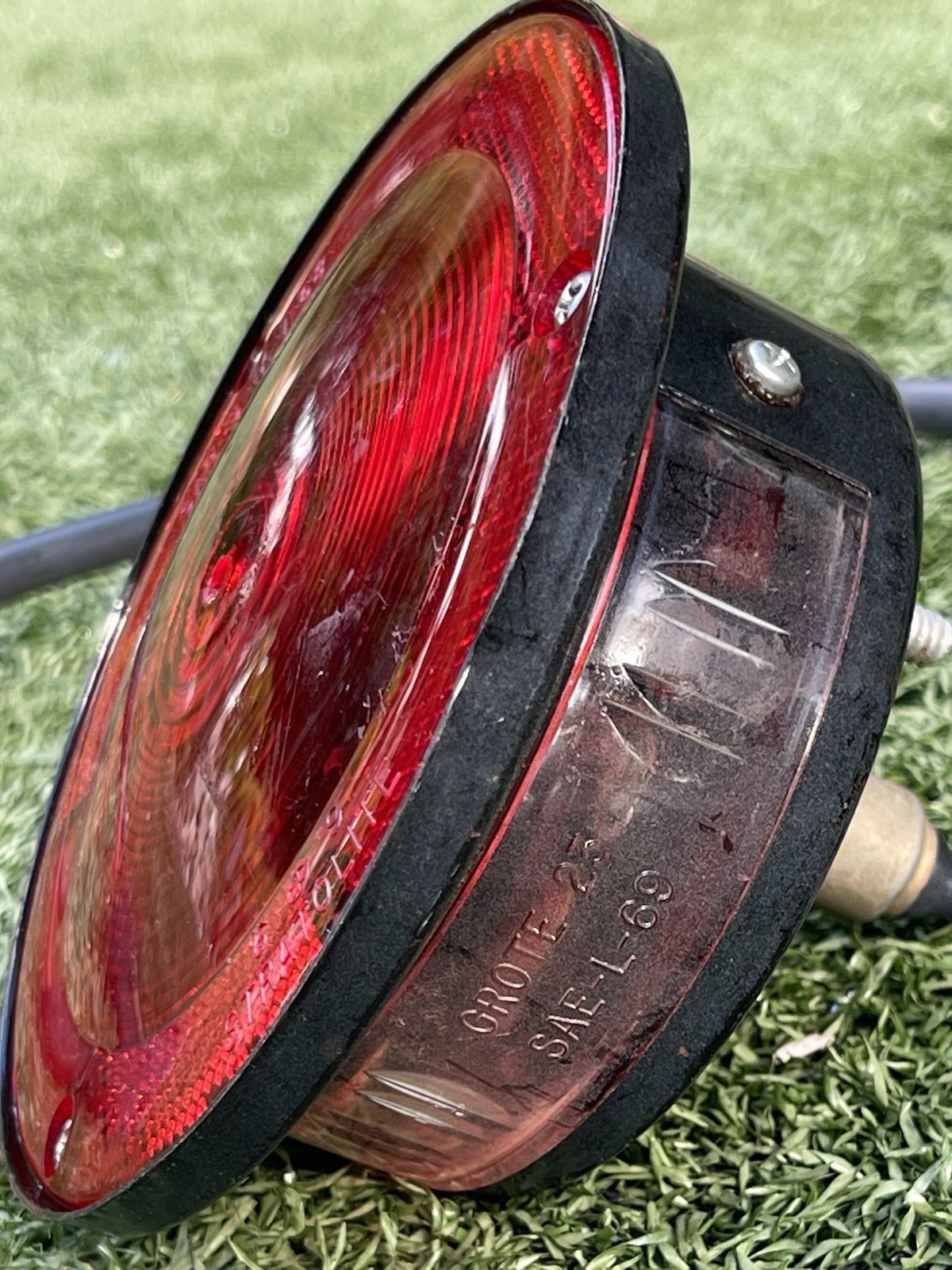 Vintage Grote 25 Guide A-2 Stratolite Tail Light SAE SIAT 68 5.25” 