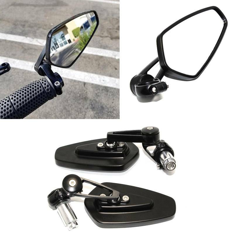 Imitate CRG Arrow Black Motorcycle Handlebar End Rearview Mirrors 7/8
