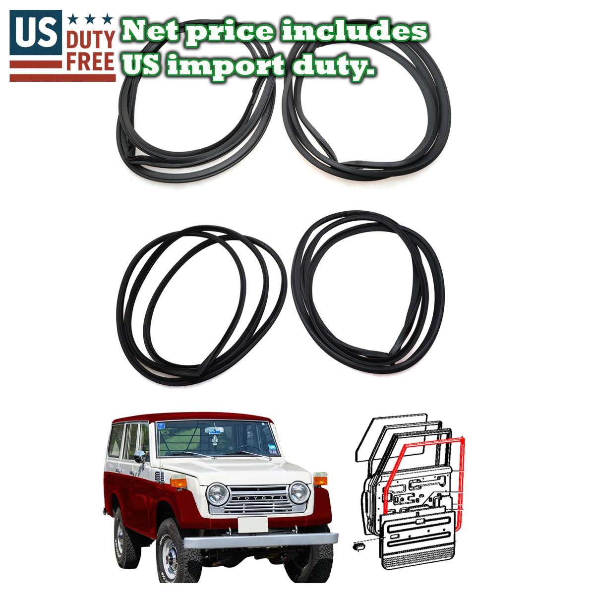 Fit 1975-1980 Toyota Land Cruiser Wagon FJ55 FJ56 Front & Rear Door Weatherstrip