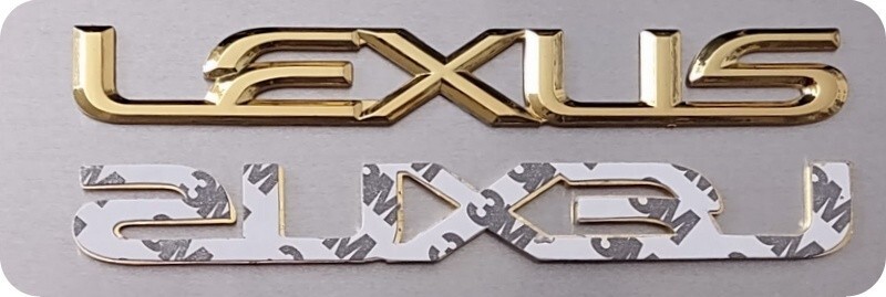 LEXUS GOLD PLATED  SCRIPT. Fits Most Lexus Emblem Rear Trunk  Sizes 7.5