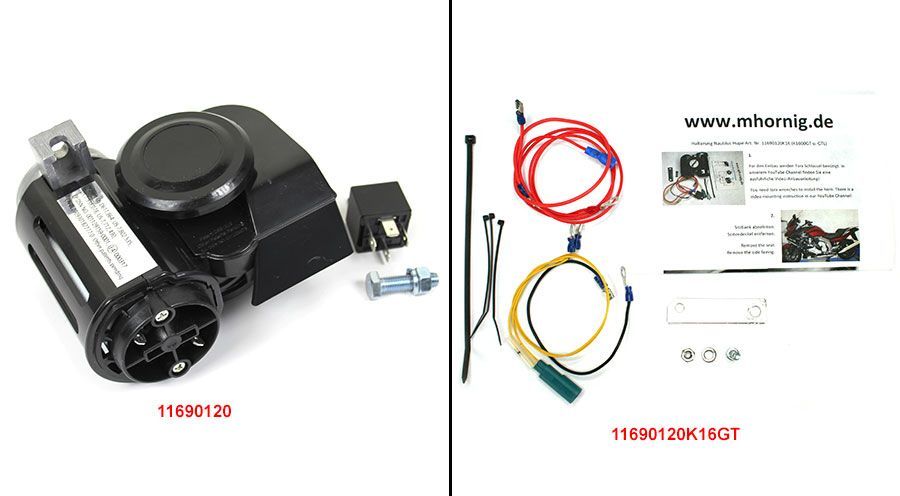 Horn Kit For BMW K1600GT Nautilus Stebel Very loud Includes Installation Kit