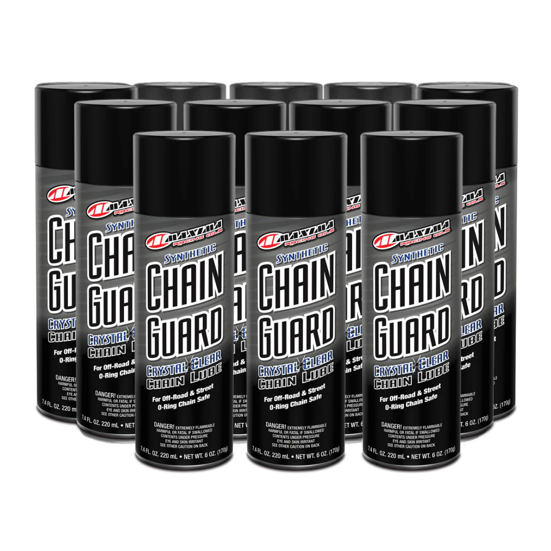 Maxima Racing 77920 Synthetic Clear Chain Guard Lube LG 17.3 fl oz. Cans 12 PACK Maxima Racing 77920 Synthetic Clear Chain Guard Lube LG 17.3 fl oz. Cans 12 PACK