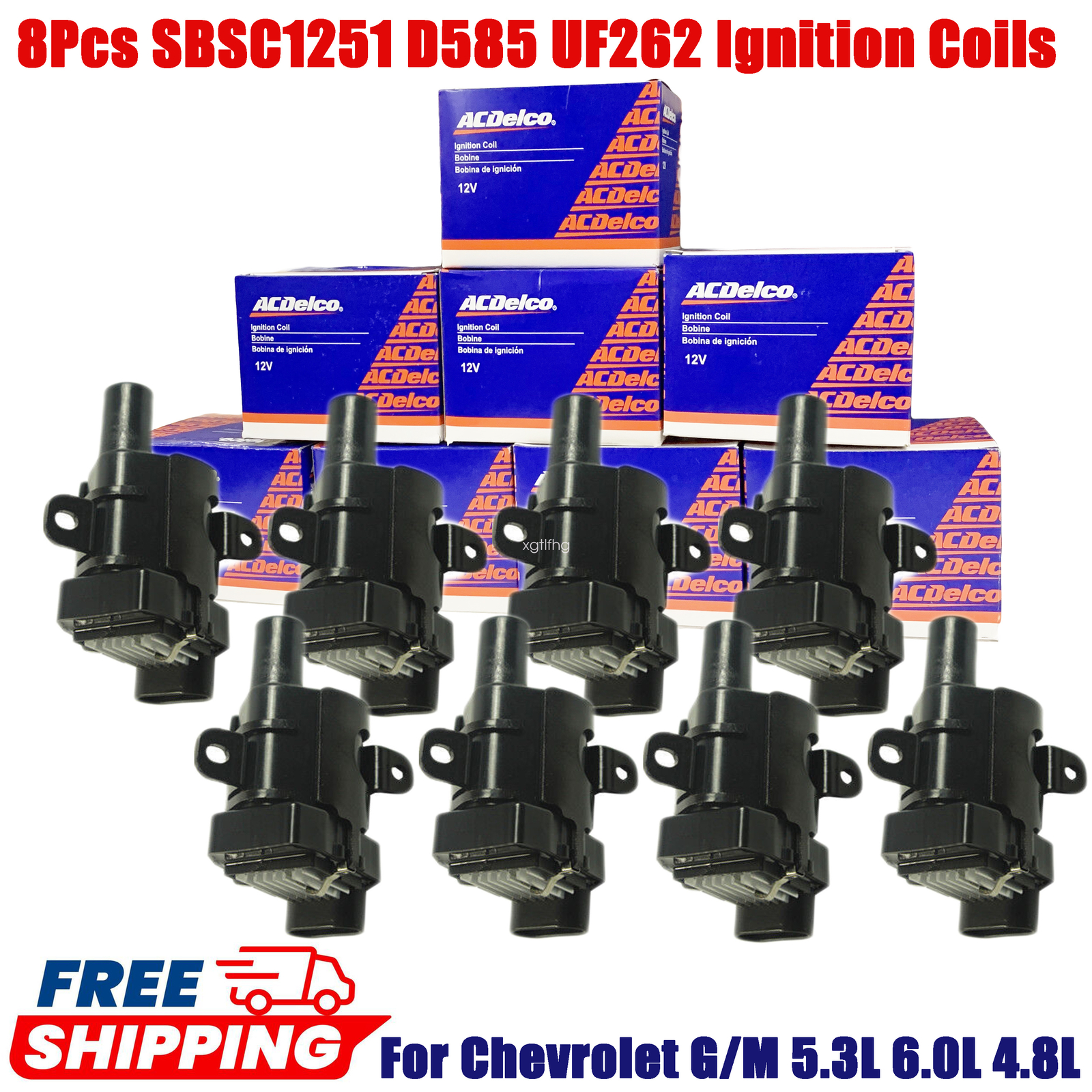 8PCS OEM Ignition Coils Fit Chevrolet G/M 5.3L 6.0L 4.8L BSC1251 D585 UF262 new#