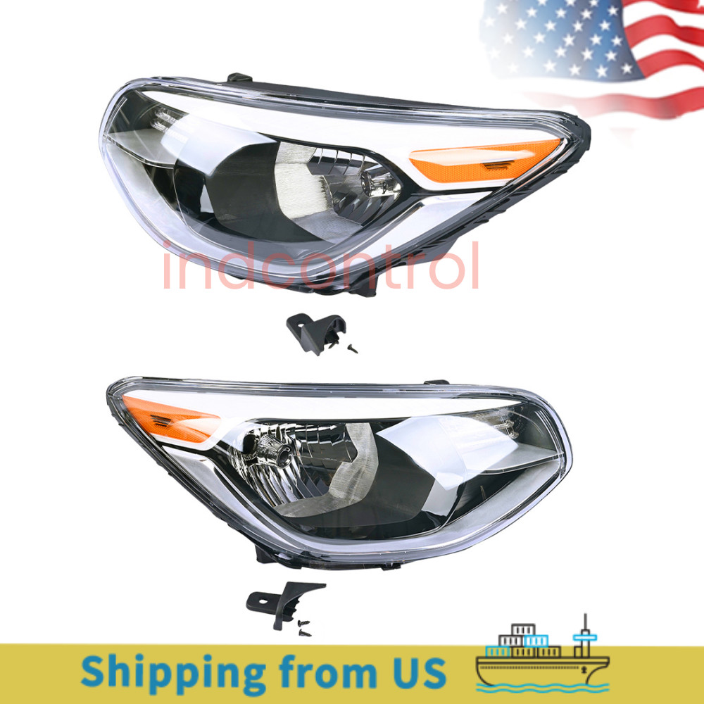 LH+RH Halogen Headlight Headlamp For 2014-2019 Kia Soul W/O Bulb