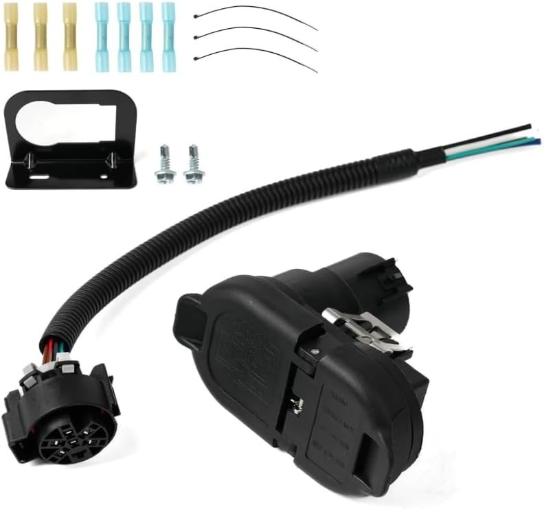 7 Way & 4 Flat Trailer Tow Hitch Wiring Plug Receptacle & USCAR Connector 7 Way & 4 Flat Trailer Tow Hitch Wiring Plug Receptacle & USCAR Connector