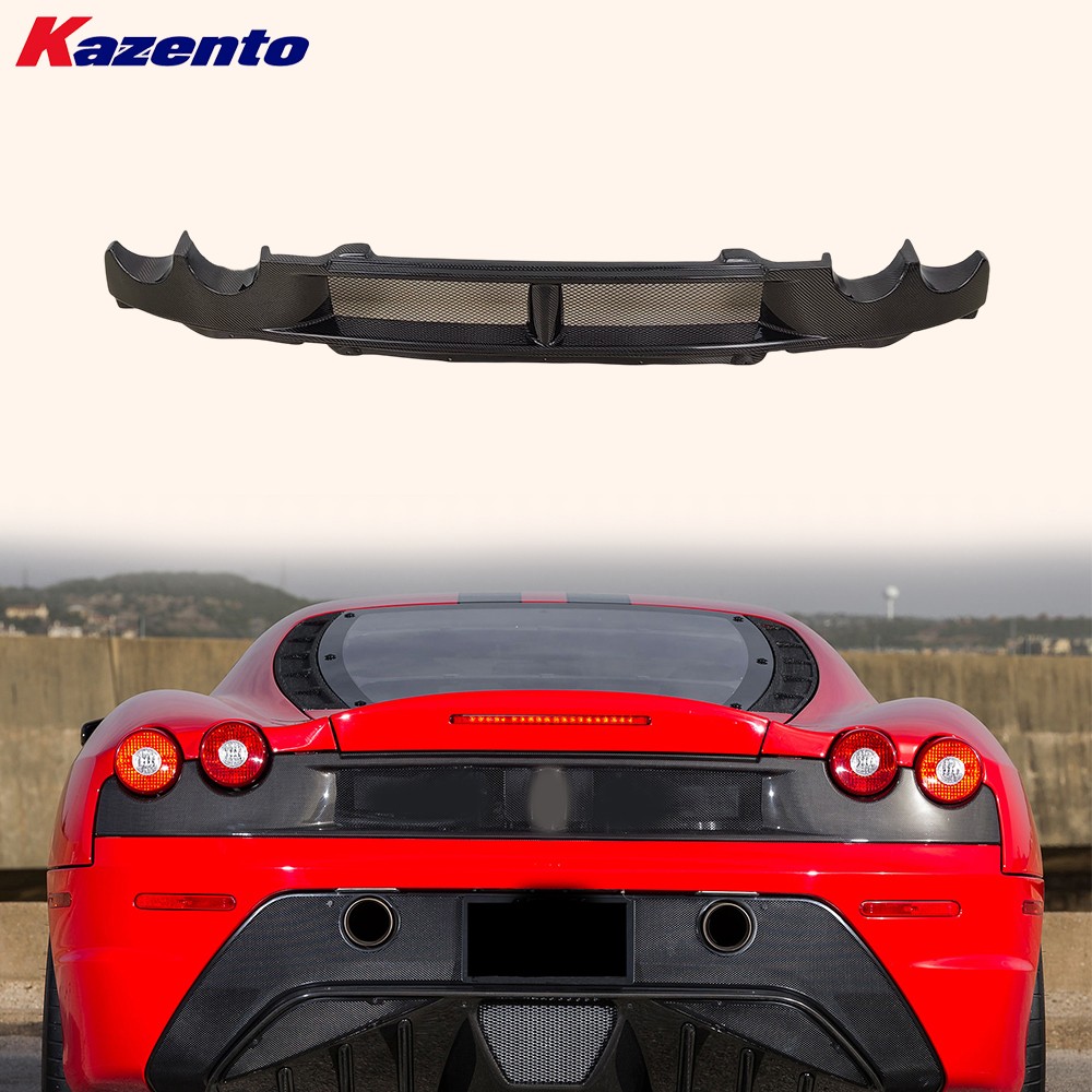 Rear Bumper Garnish Replacement For Ferrari F430 05-09 KZ Style Carbon Fiber