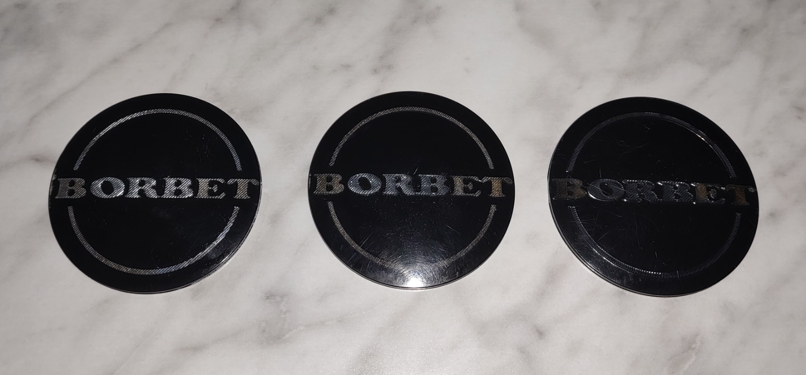 Set of 3 Borbet Center Caps 74404 Gloss Black Set of 3 Borbet Center Caps 74404 Gloss Black