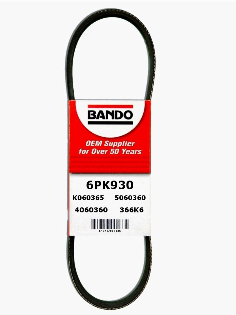 BANDO Serpentine Belt  6PK930 K060365