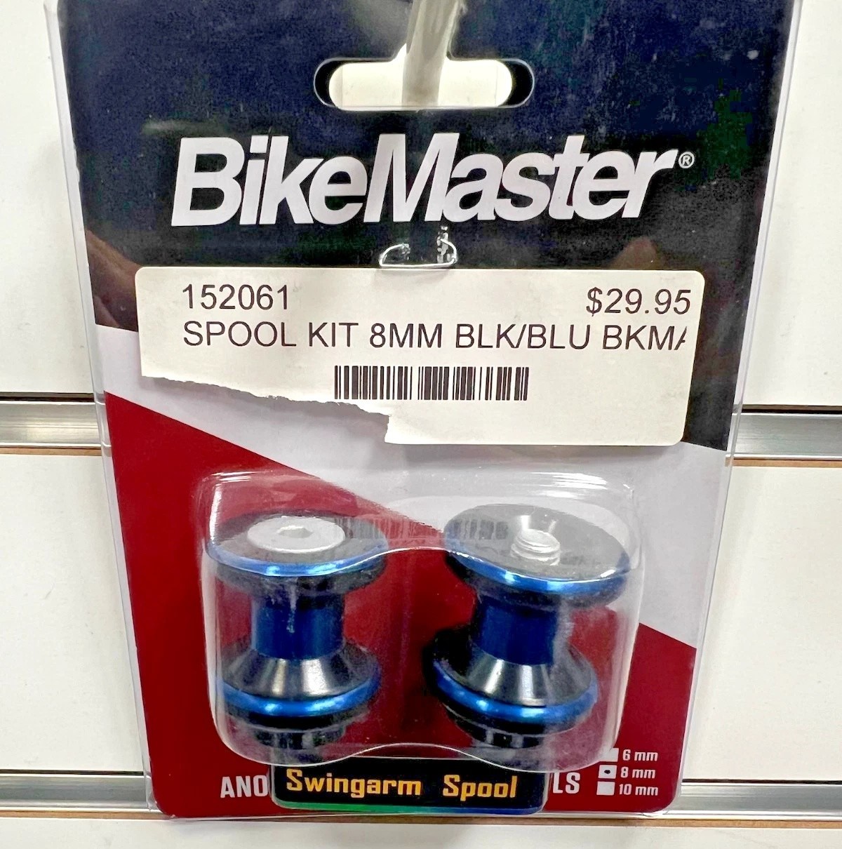 BikeMaster 8MM Anodized Spools Black/Blue  152061