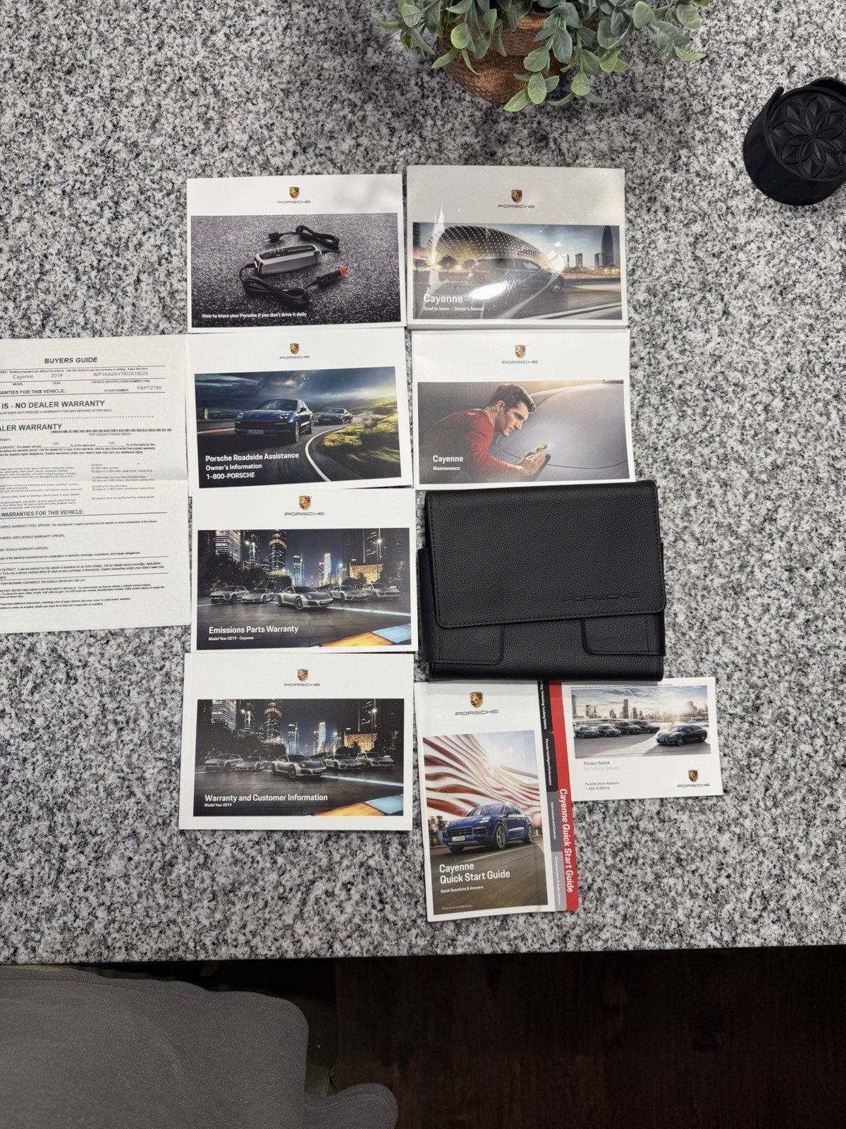 2019 Porsche Cayenne OEM Owners Manual Book Set w/ Case Quick Start Guides