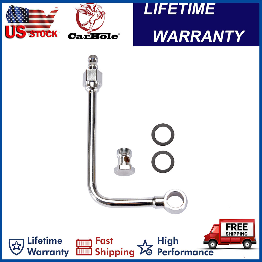 For Edelbrock 8126 Chrome Fuel Line For Performer Thunder AVS Carb 3/8\