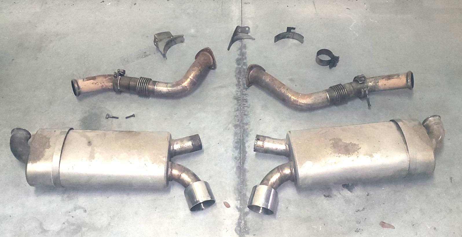 2007 PORSCHE CAYMAN S 987 3.4L FABSPEED EXHAUST MUFFLERS