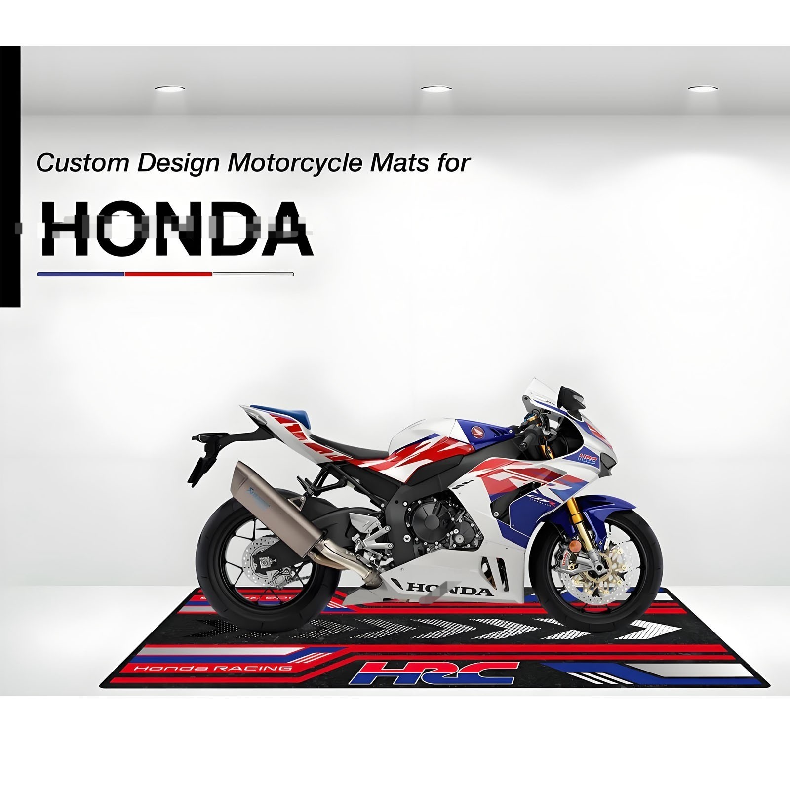 Floor Rug Parking Pit Mat For Honda Motorcycle Workshop Showroom Carpet 220*80
