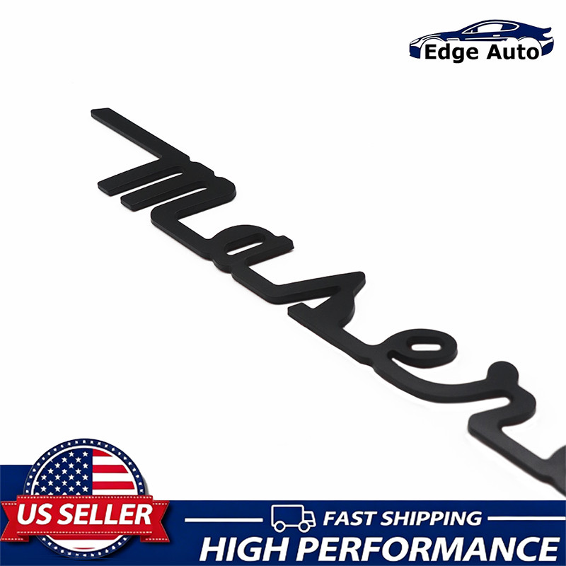 3D Trunk Lid Nameplate Emblem Letter For Maserati Ghibli Rear Badge Matte Black 3D Trunk Lid Nameplate Emblem Letter For Maserati Ghibli Rear Badge Matte Black
