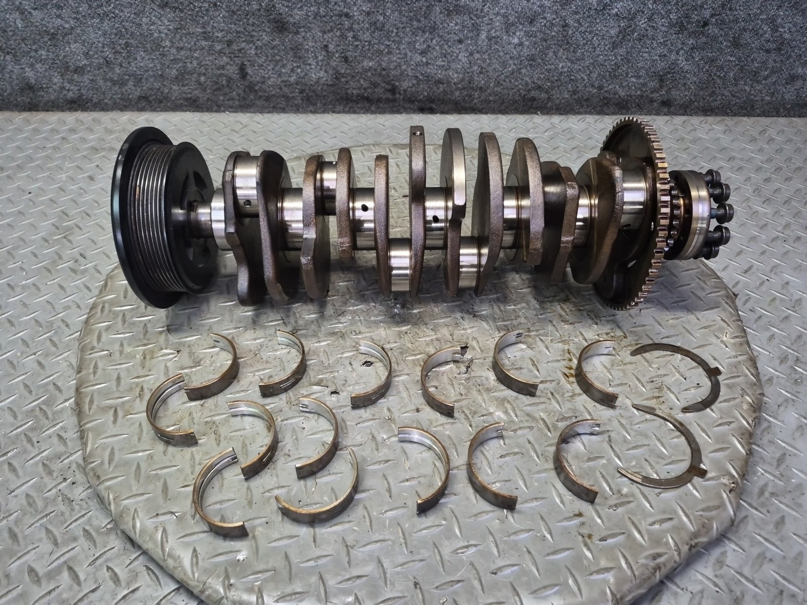 01-03 VW EUROVAN T4 2.8L AXK VR6 ENGINE CRANKSHAFT W BEARINGS & PULLEY 108K OEM