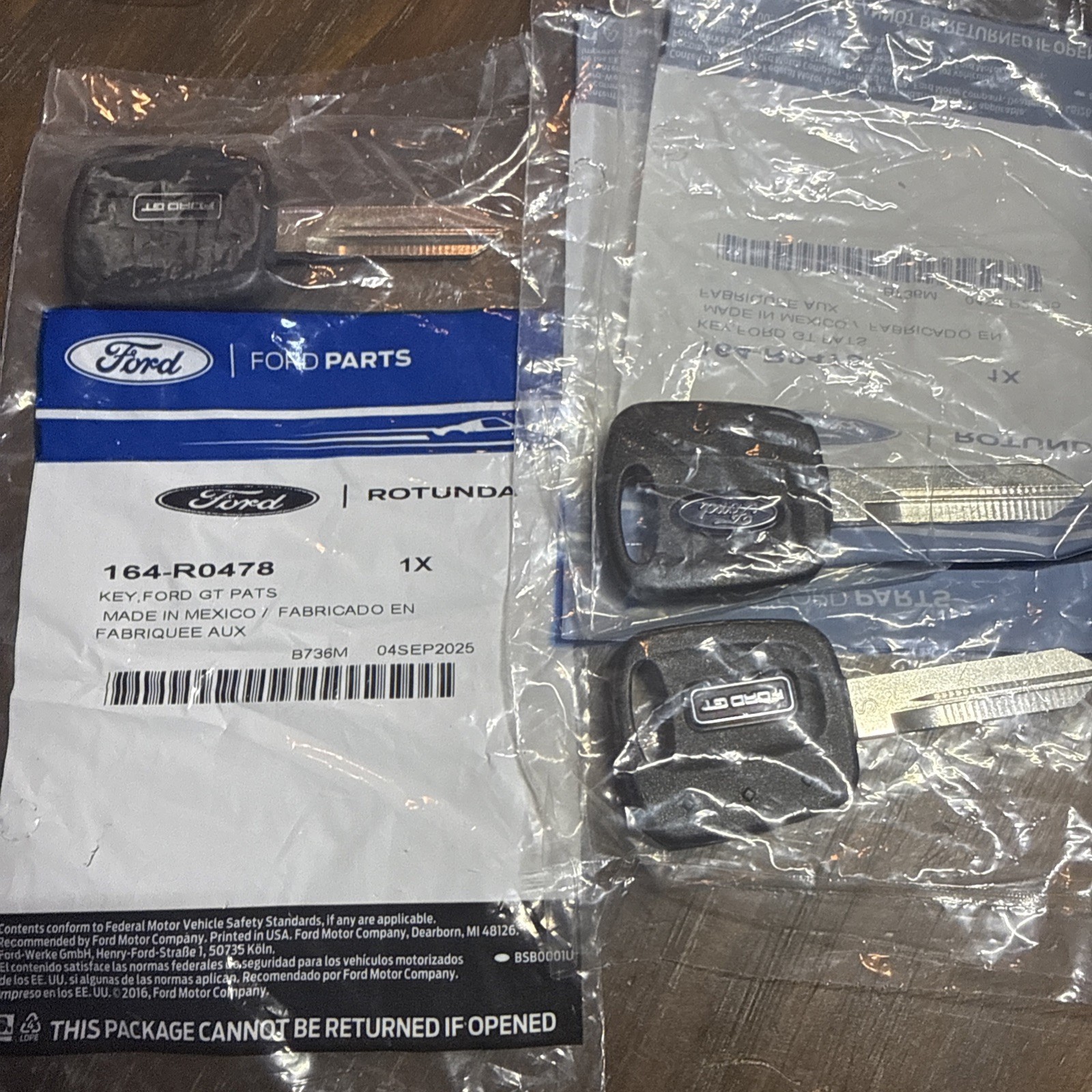 05-06 Ford GT OEM Key 164R0478 Exotic Supercar New In Packaging Transponder Key 05-06 Ford GT OEM Key 164R0478 Exotic Supercar New In Packaging Transponder Key