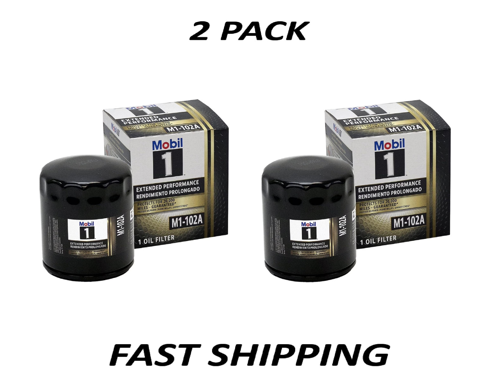 (2 PACK) Mobil 1 Extended Performance M1-102A Oil Filter.