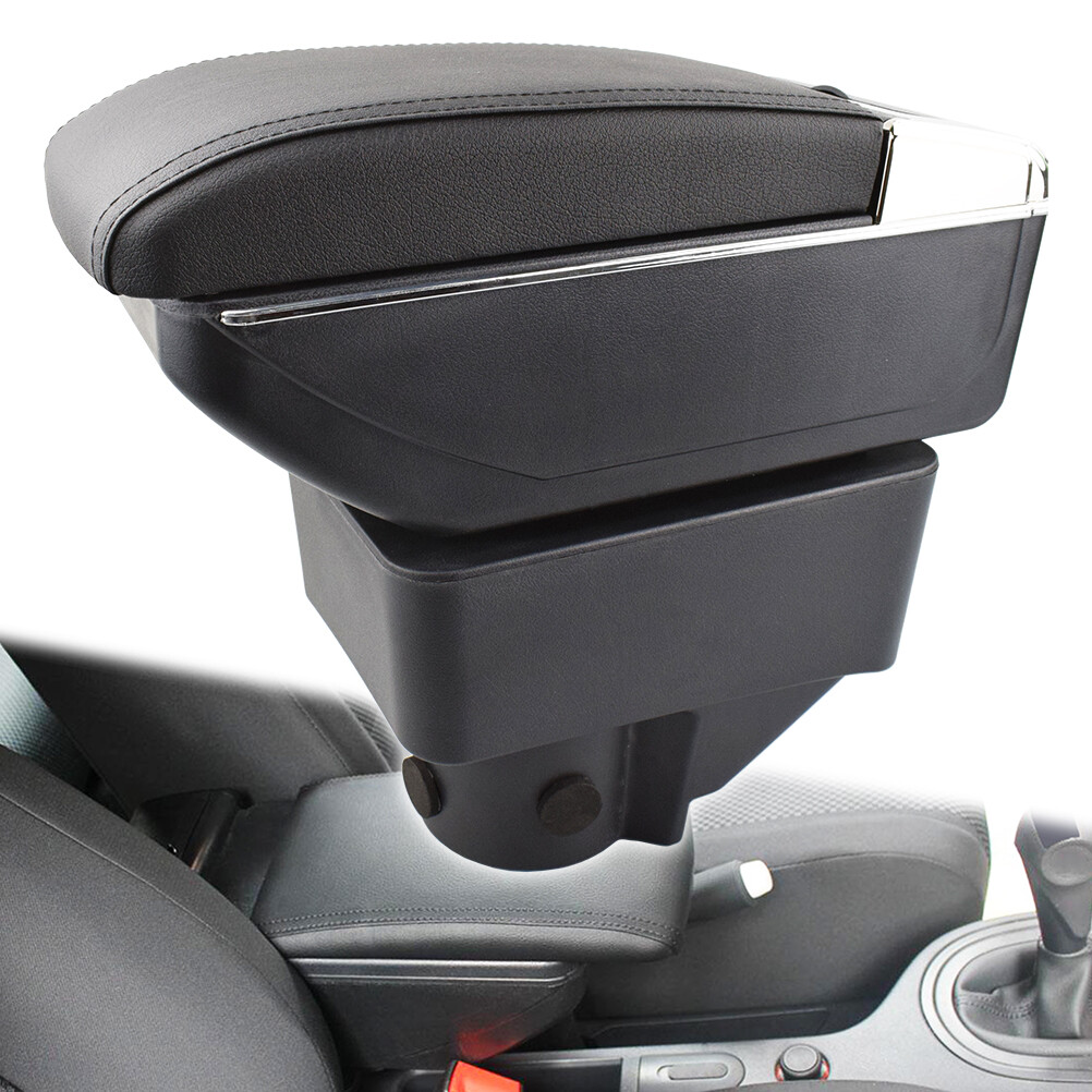 For Ford Fiesta 2011-2019 2012 2013 Car Central Console Armrest Box PU Leather
