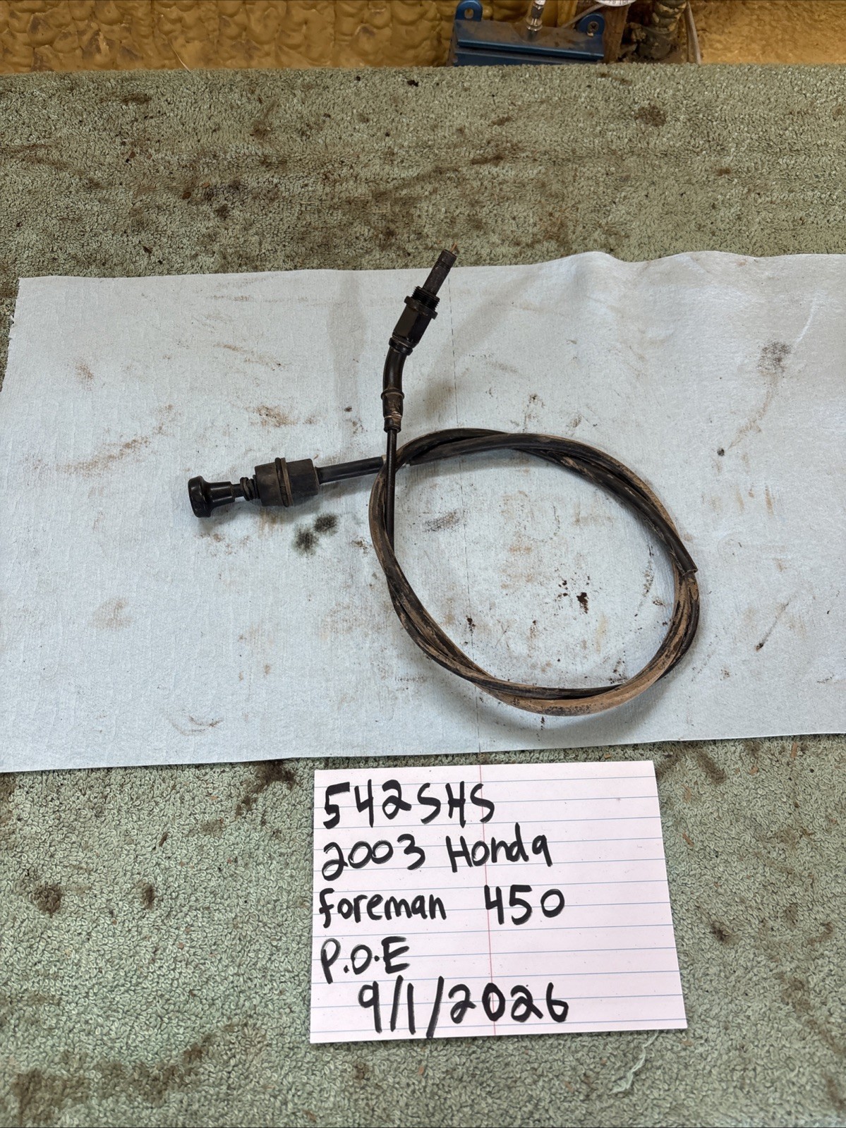 2003 Honda Foreman 450 Choke Cable Lever Plunger 542 2003 Honda Foreman 450 Choke Cable Lever Plunger 542