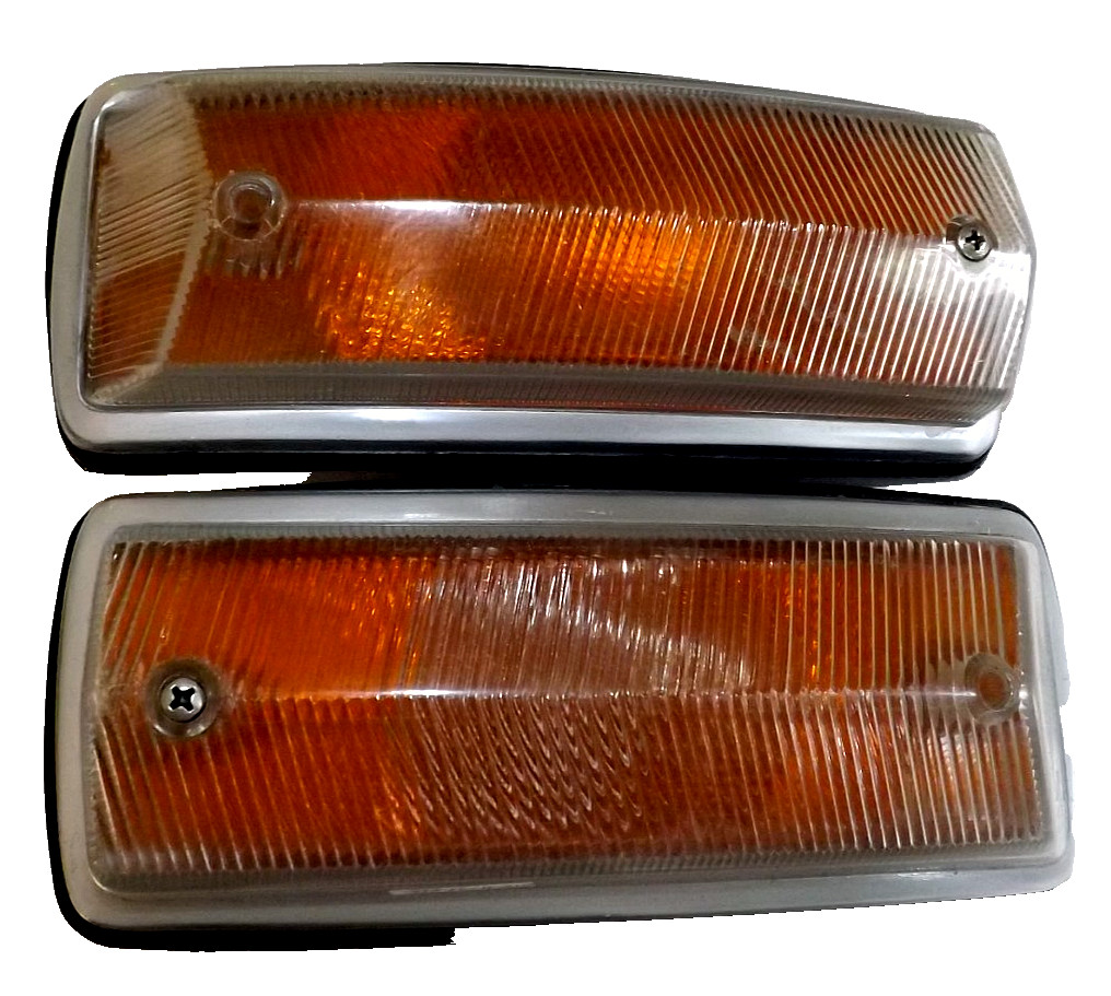 Vw Bus Pair Complete OEM Amber Front Turn Signal Lens 1968-1972 Hella Vw Bus Pair Complete OEM Amber Front Turn Signal Lens 1968-1972 Hella