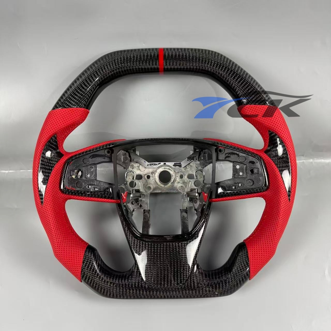 Custom carbon fiber red leather upgrade steering wheel for 2017 2018 Honda CR-V Custom carbon fiber red leather upgrade steering wheel for 2017 2018 Honda CR-V