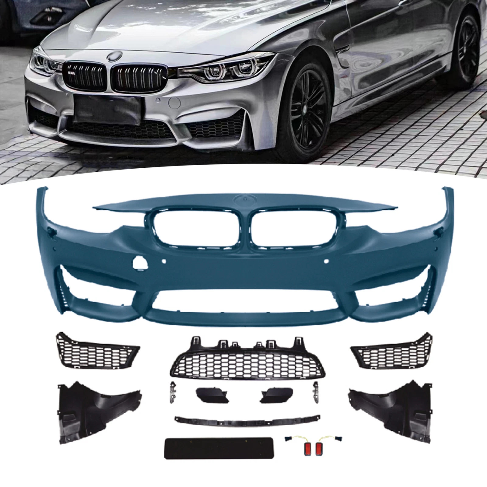 M3 Front Bumper Kit Conversion Cover Fits 2013-2018 BMW F30 3 Series M3 Front Bumper Kit Conversion Cover Fits 2013-2018 BMW F30 3 Series