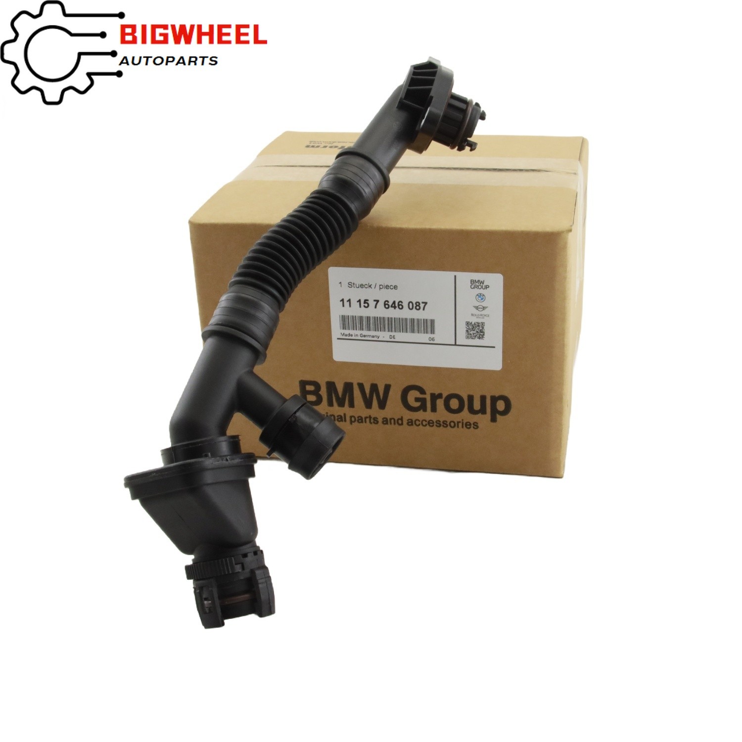 OEM BMW N63 S63 Left Crankcase Vent Hose PCV Breather Line 11157646087 New