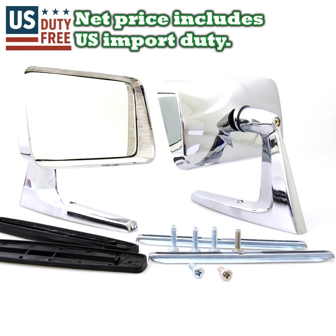 FIT FOR 1964 1965-1966 THUNDERBIRD NEW CHROME EXTERIOR DOOR MIRROR PAIR 2 PIECES FIT FOR 1964 1965-1966 THUNDERBIRD NEW CHROME EXTERIOR DOOR MIRROR PAIR 2 PIECES