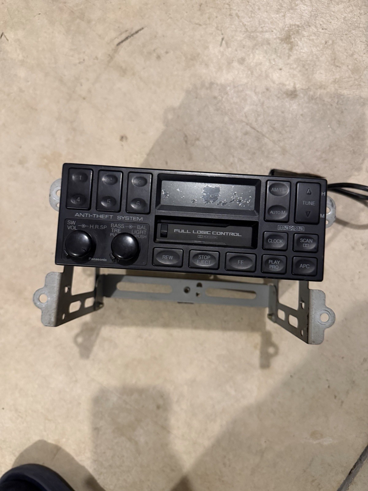 1990 - 1995 Mazda Miata MX-5 NA OEM Panasonic 1267 AM/FM Radio w/Cassette Player 1990 - 1995 Mazda Miata MX-5 NA OEM Panasonic 1267 AM/FM Radio w/Cassette Player