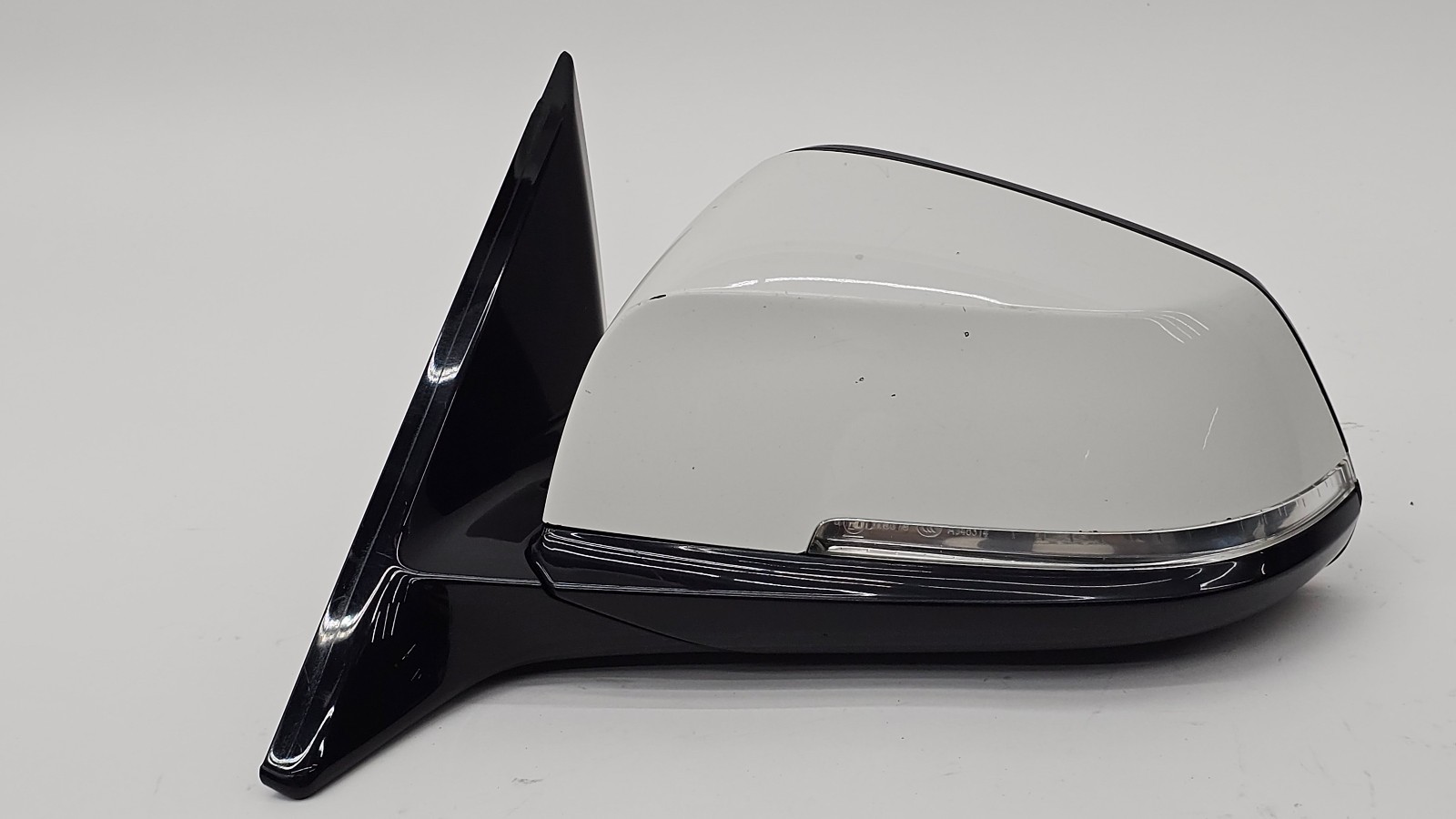 14-20 BMW F32 4-Series Left Driver Side Door Rear View Mirror Frame White 300/