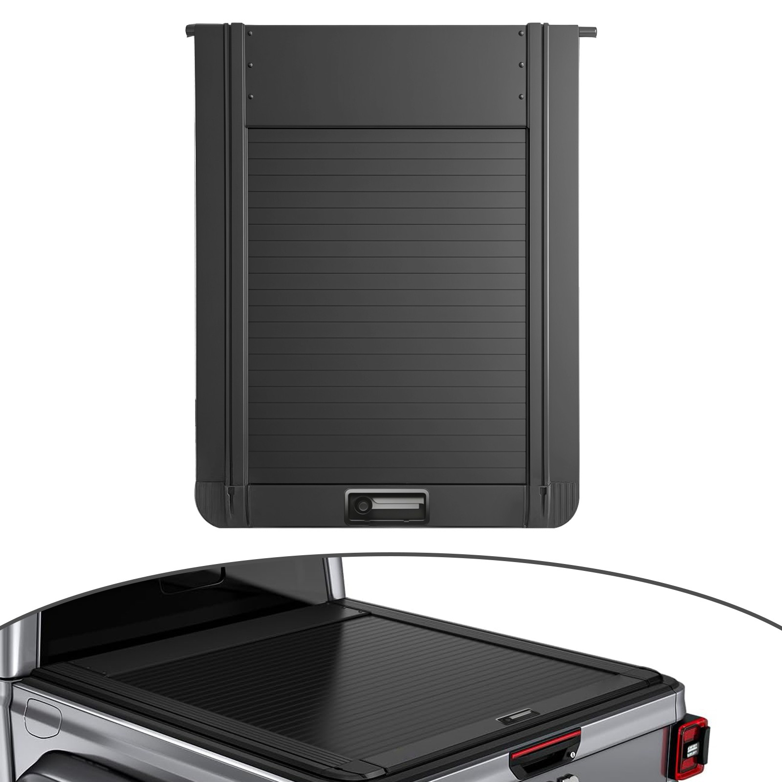 5Ft Truck Bed Retractable Roll-Up Hard Tonneau Cover for 20-25 Jeep Gladiator