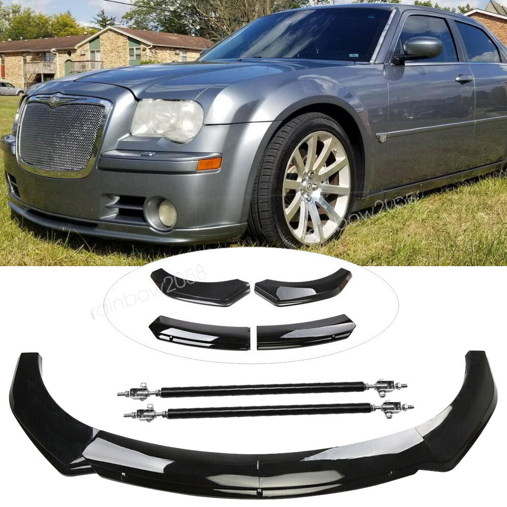 Front Bumper Lip Spoiler Splitter Body Kit Accessories For Chrysler 300C SRT8