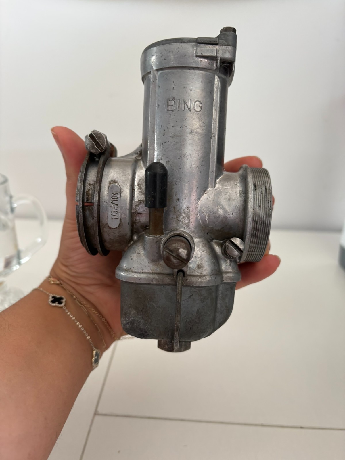 Used Vintage Bing Carburetor 36mm Model 1/36/104 DB8 Used Vintage Bing Carburetor 36mm Model 1/36/104 DB8