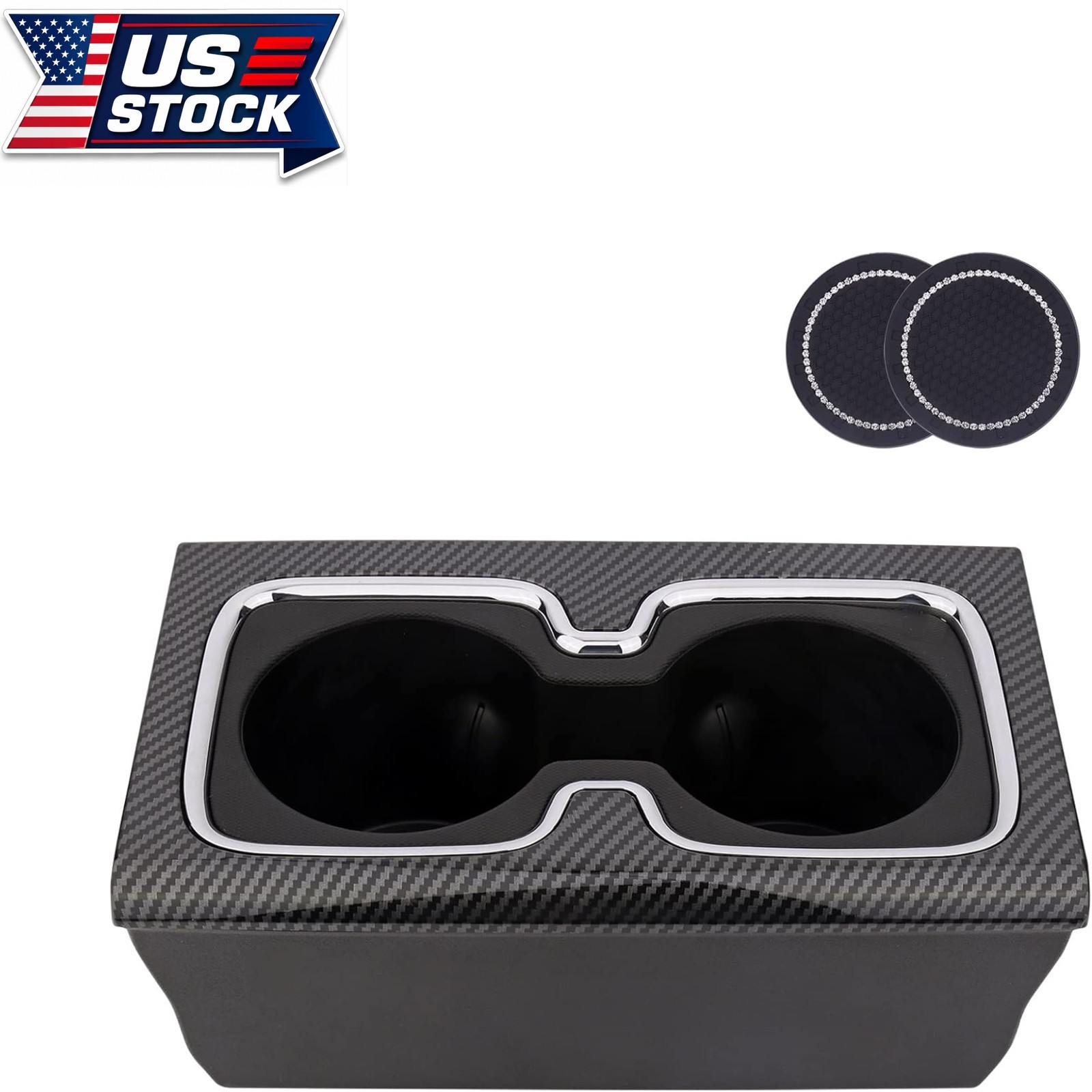 Console Cup Holder For Chevy Silverado 1500 2014-16 Carbon Fiber Style 23467147