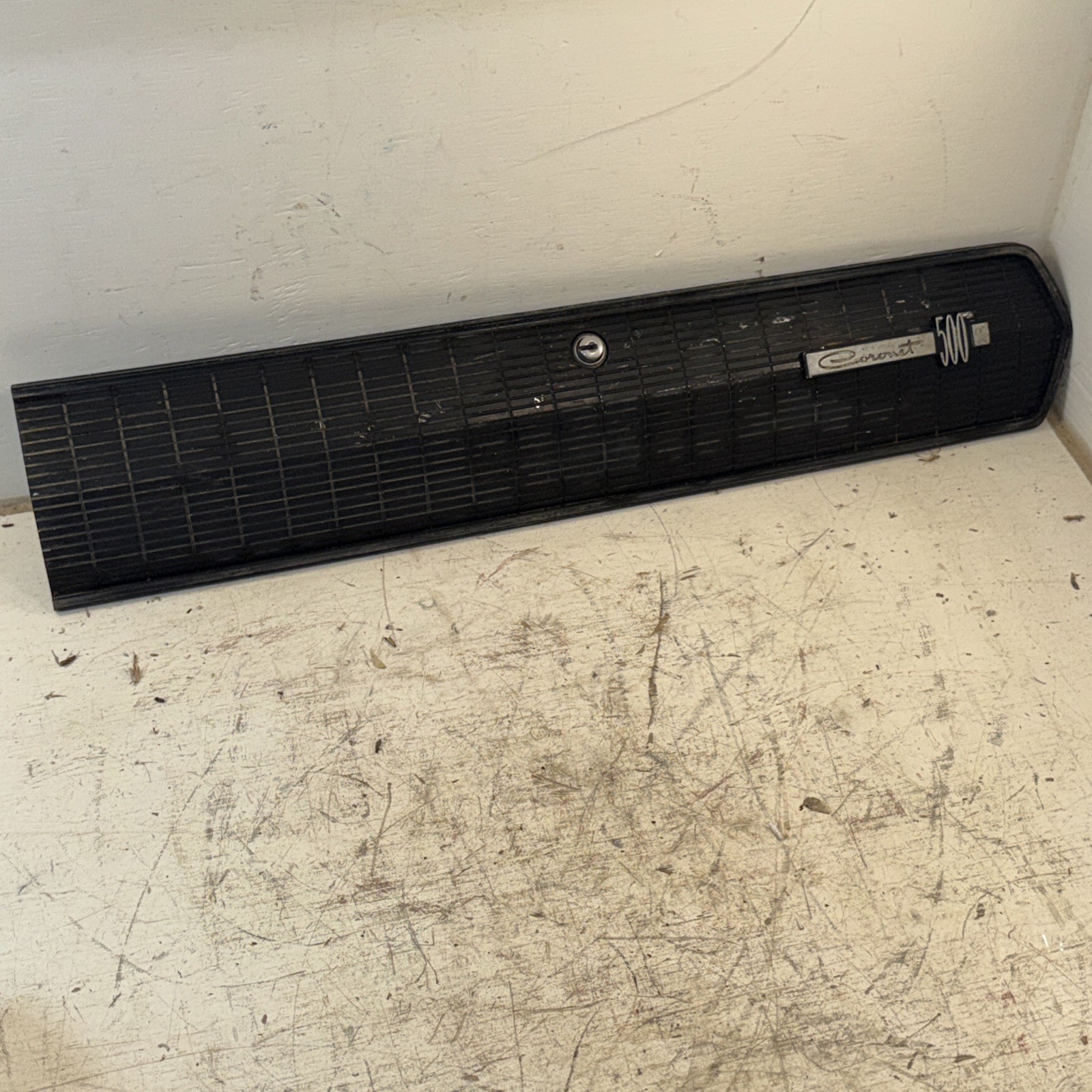 Used OEM Mopar 1966-67 Dodge Coronet 500 Glove Box Door cover with Lock Emblem Used OEM Mopar 1966-67 Dodge Coronet 500 Glove Box Door cover with Lock Emblem
