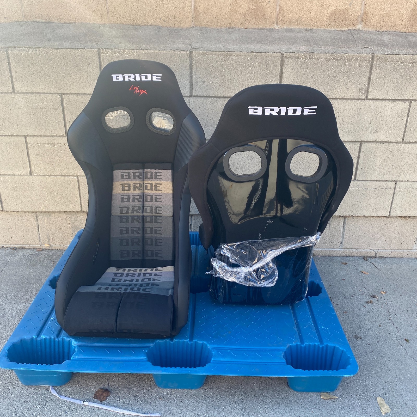 Pair (2) BRIDE BLACK Gradation Seats Low Max JDM BUCKET SEAT